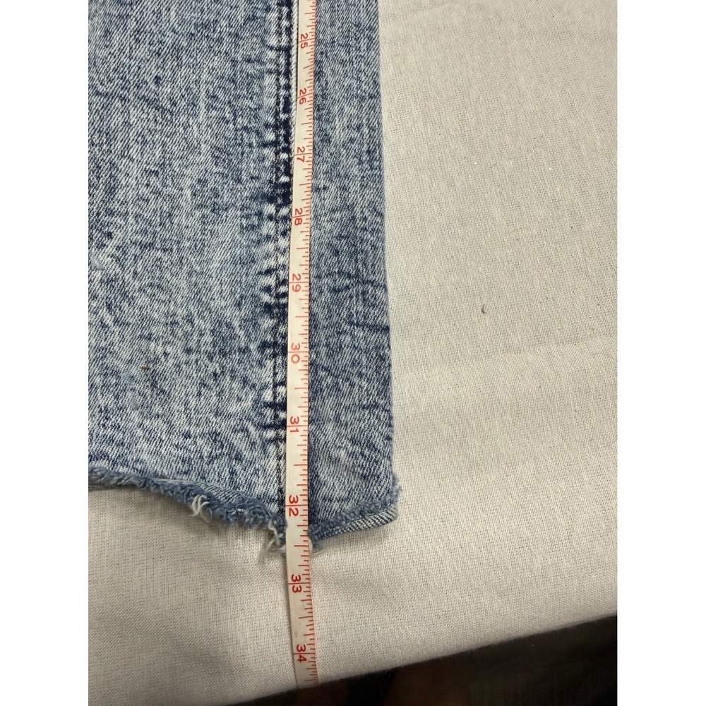 Risen Jeans Acid Wash Distressed Wide Leg Side Slit Denim Size 3/26 RDP5133 - Picture 5 of 8